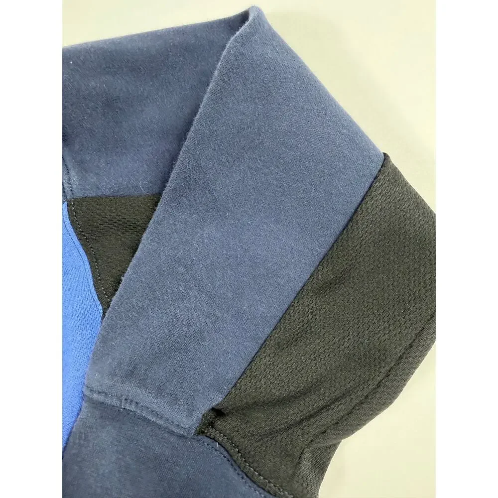 Gap Kids Colorblock Pullover Hoodie Blue Black Performance Size 8-9 year